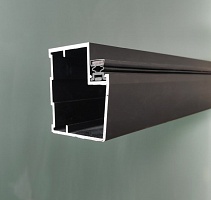 Алюминиевый профиль черного цвета для дверей серии Хамам Престиж и Премьер